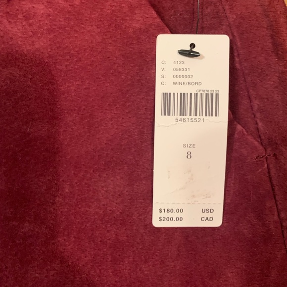 NWT Genuine suede Anthropologie burgundy red pants - Picture 5 of 14